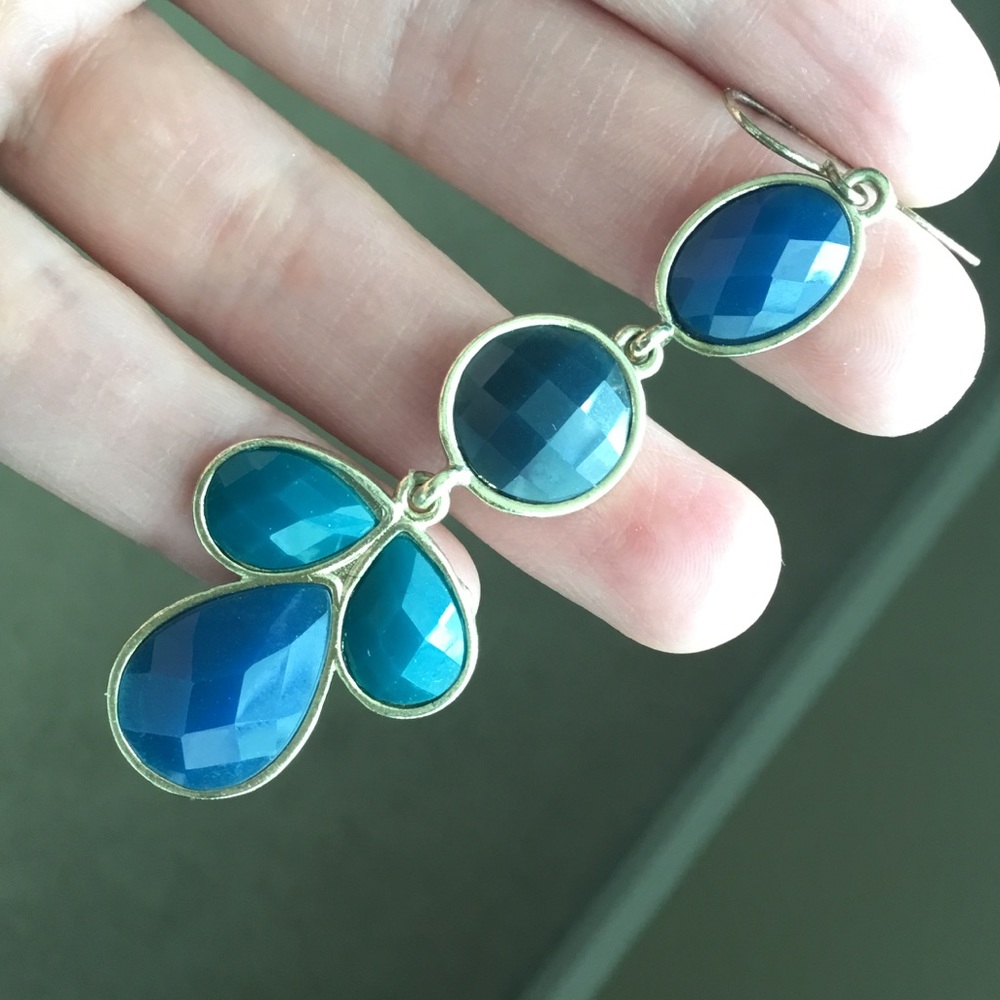 *DONATED* Beautiful pair of dark blue hue earrings
